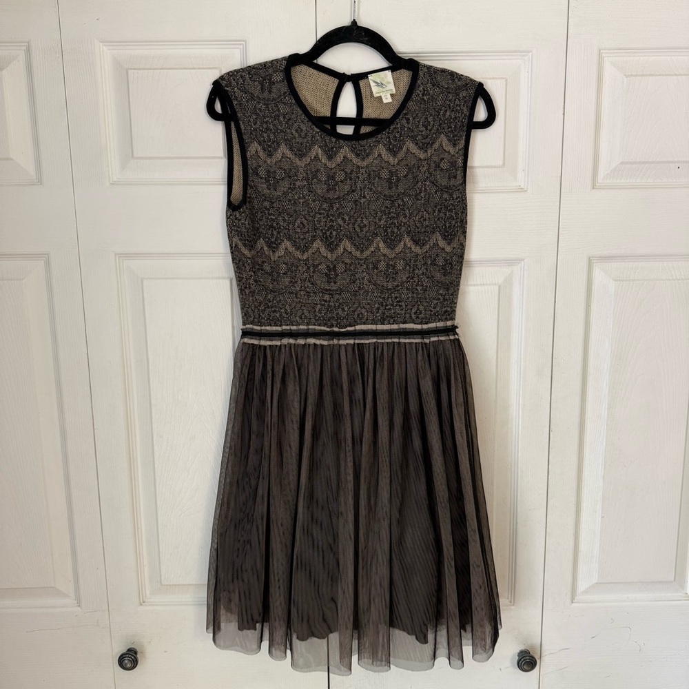 Weston Wear Anthropologie Elegant Knit top with crinoline skirt Dress Medium